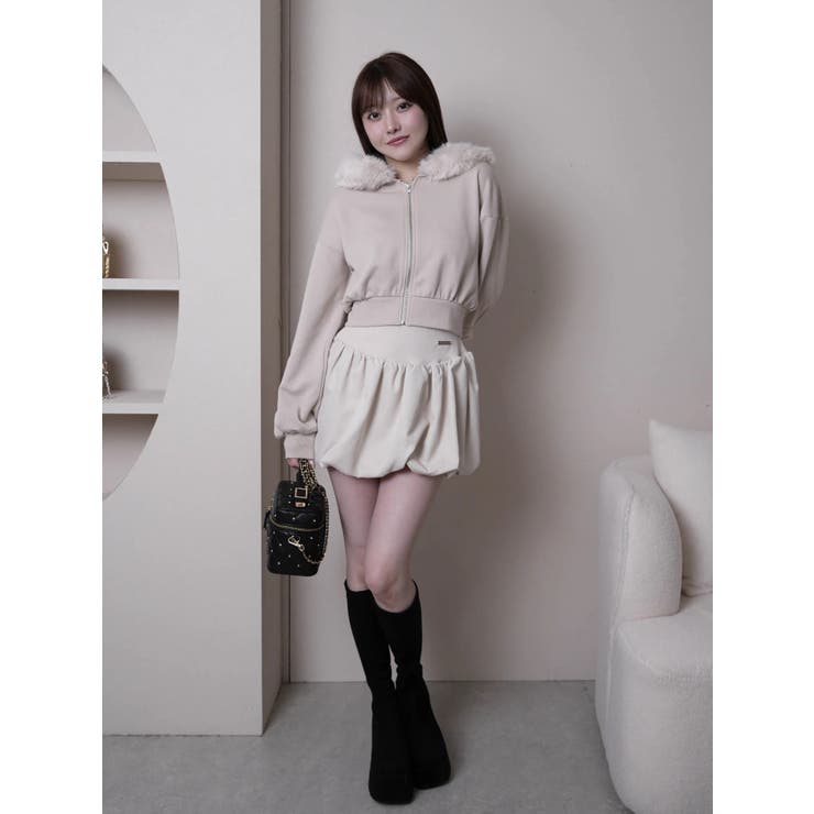 ファーフードスウェットパーカー | LIPSERVICE | 詳細画像3 