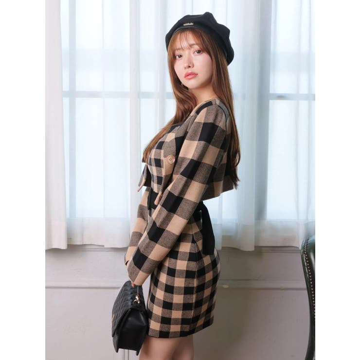 レトロチェックアンサンブルニットワンピース | LIPSERVICE | 詳細画像22