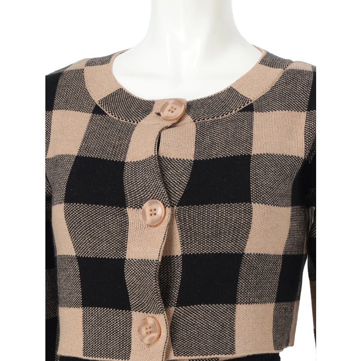 レトロチェックアンサンブルニットワンピース | LIPSERVICE | 詳細画像36