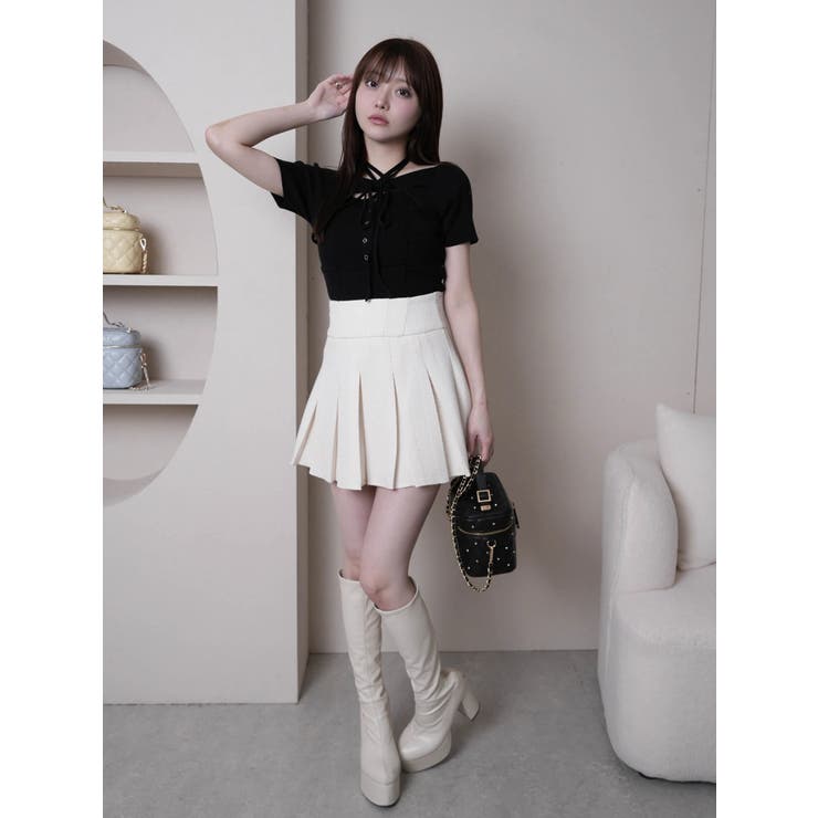 デコルテオープンチョーカーニット | LIPSERVICE | 詳細画像7 