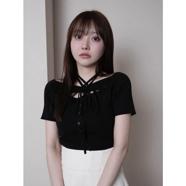 デコルテオープンチョーカーニット | LIPSERVICE | 詳細画像8 