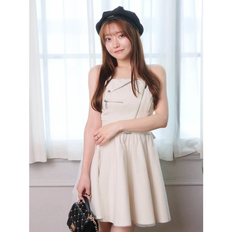 チュールフレアジャンスカワンピース[品番：LINW0002666