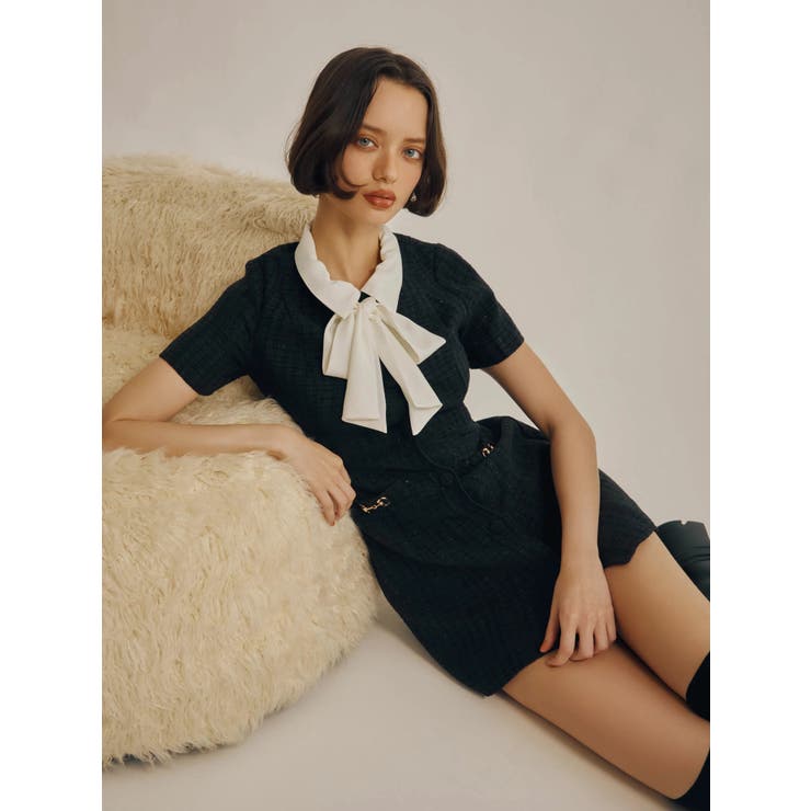 3wayクラシカルツイードリボンワンピース | LIPSERVICE | 詳細画像10 