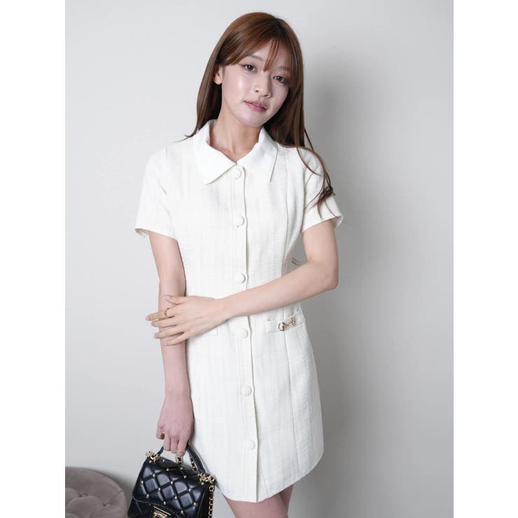 3wayクラシカルツイードリボンワンピース | LIPSERVICE | 詳細画像14 