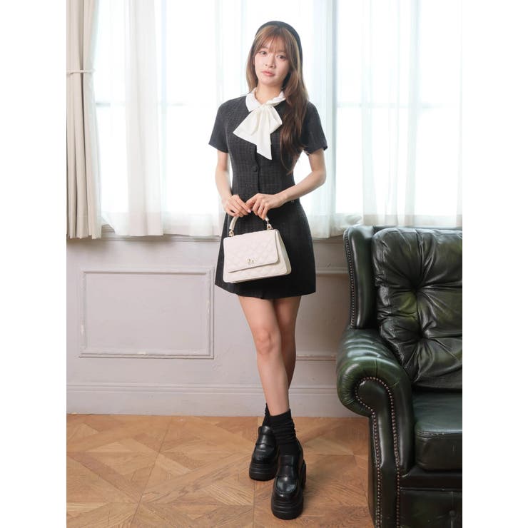 3wayクラシカルツイードリボンワンピース | LIPSERVICE | 詳細画像19 