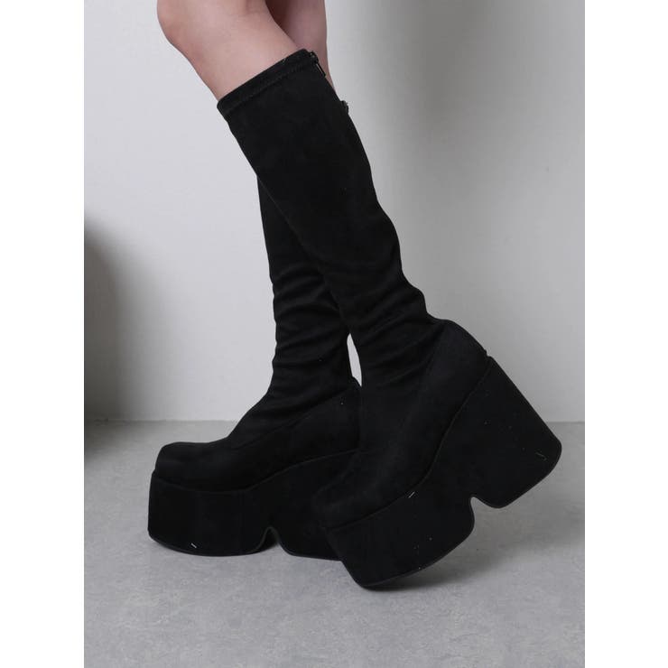 プラットフォームスクエアミドルブーツ | LIPSERVICE | 詳細画像6