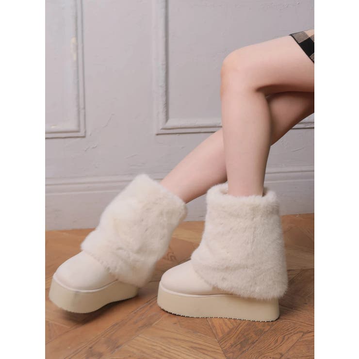 アイボリー | 2wayカバームートンブーツ | LIPSERVICE