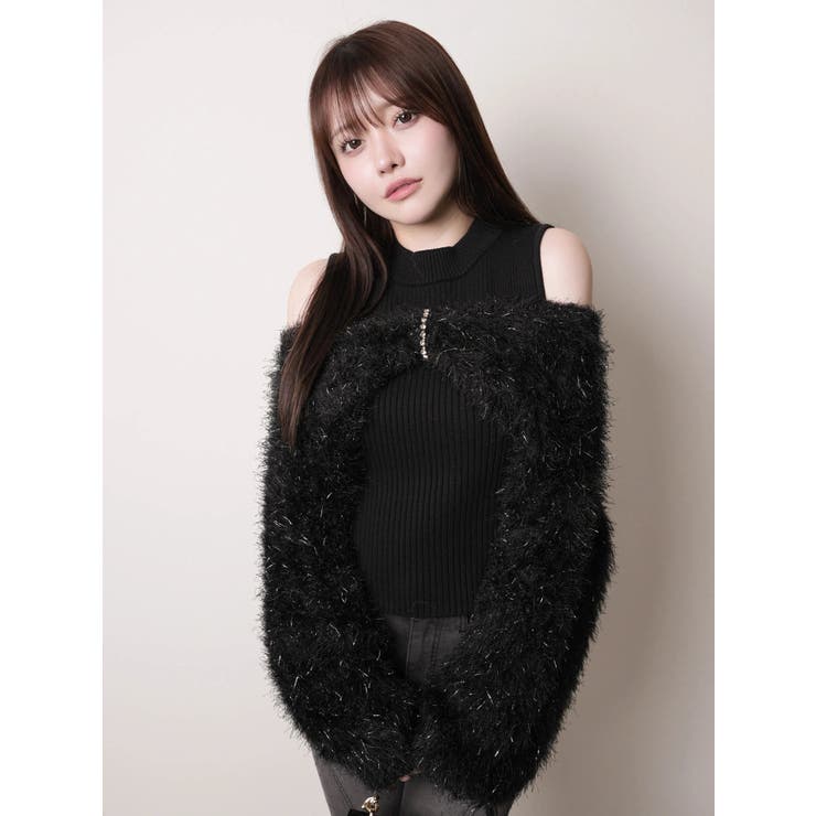 ミックスフェザーリボンアンサンブルニット | LIPSERVICE | 詳細画像4 