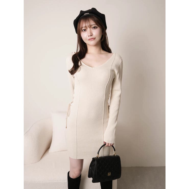 サイドレーススピンドルニットワンピース | LIPSERVICE | 詳細画像7 