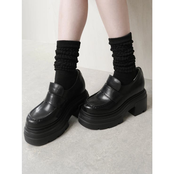 ブラック | ボリュームソールローファー | LIPSERVICE