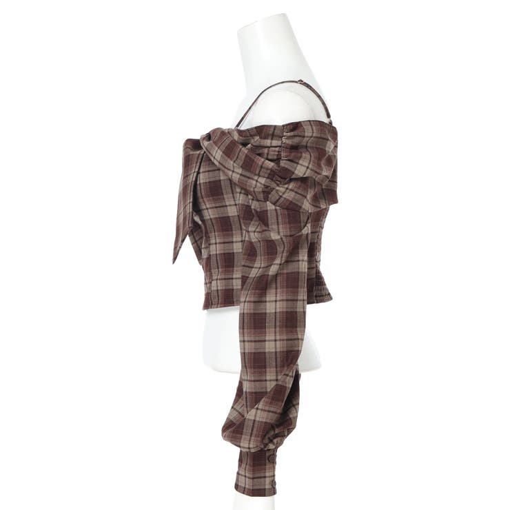 オフショルリボンチェックシャツトップス | LIPSERVICE | 詳細画像37 