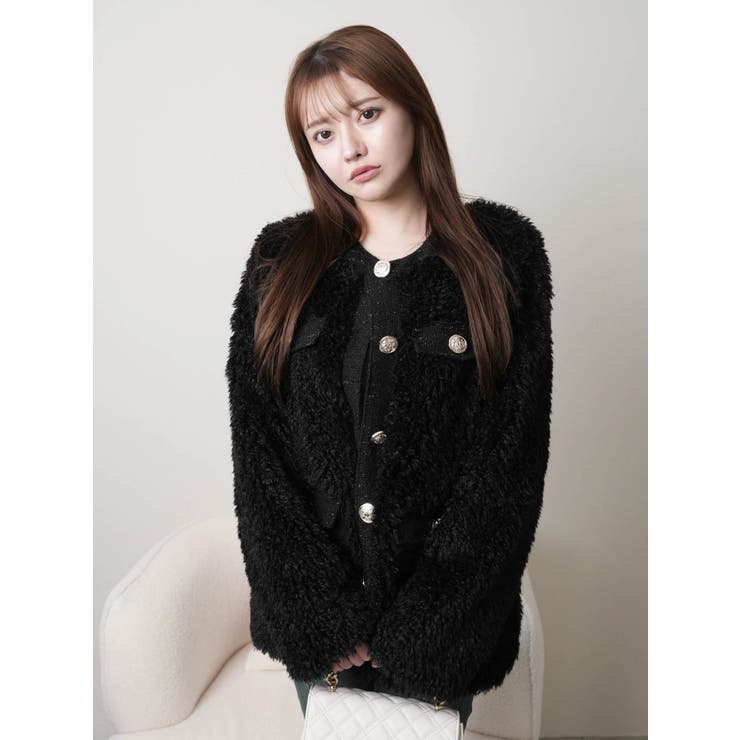 シープライクミドルボアジャケット | LIPSERVICE | 詳細画像21 