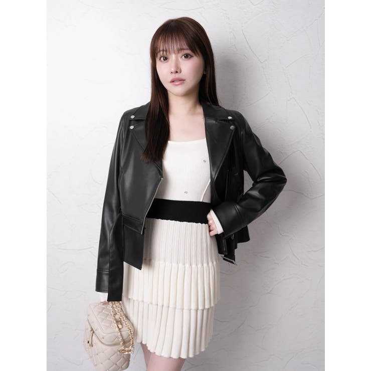 2wayコンパクトペプラムライダースジャケット | LIPSERVICE | 詳細画像7 