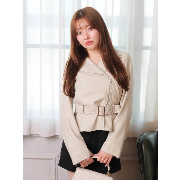 2wayコンパクトペプラムライダースジャケット | LIPSERVICE | 詳細画像28 