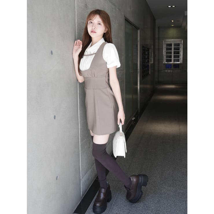 カーブネックタイトジャンスカワンピース | LIPSERVICE | 詳細画像3 