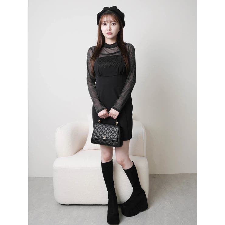 カーブネックタイトジャンスカワンピース | LIPSERVICE | 詳細画像8 