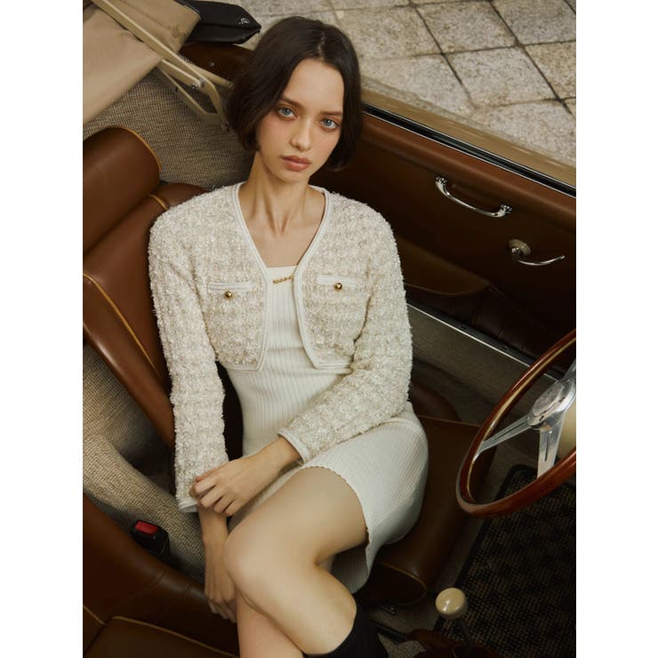 クラシカルツイードアンサンブルワンピース | LIPSERVICE | 詳細画像18 