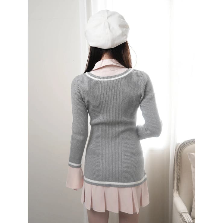 シャツドッキングプリーツワンピース | LIPSERVICE | 詳細画像9 