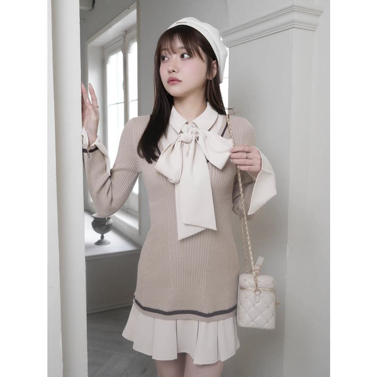 シャツドッキングプリーツワンピース | LIPSERVICE | 詳細画像14 