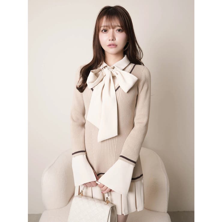 シャツドッキングプリーツワンピース | LIPSERVICE | 詳細画像25 