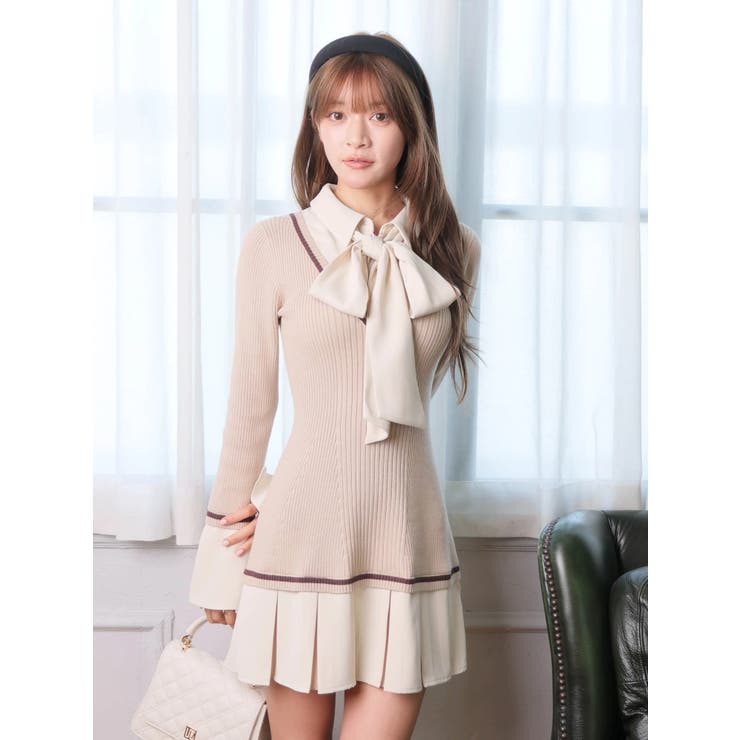 シャツドッキングプリーツワンピース | LIPSERVICE | 詳細画像33 