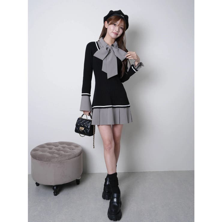 シャツドッキングプリーツワンピース | LIPSERVICE | 詳細画像36 