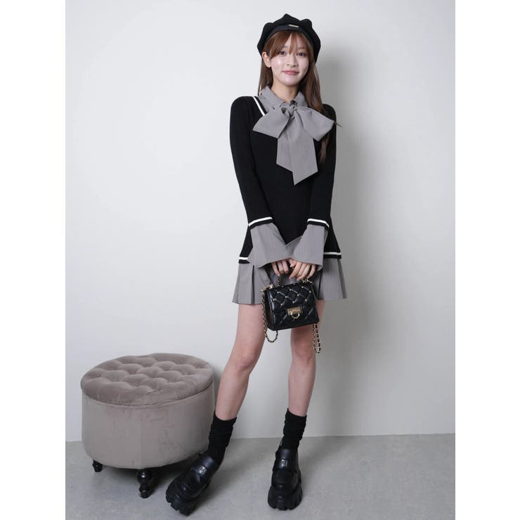 シャツドッキングプリーツワンピース | LIPSERVICE | 詳細画像37 