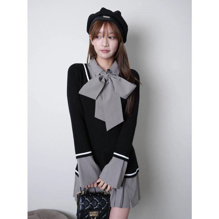 シャツドッキングプリーツワンピース | LIPSERVICE | 詳細画像38 