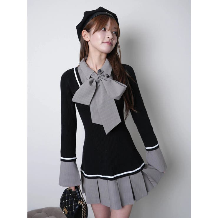 シャツドッキングプリーツワンピース | LIPSERVICE | 詳細画像39 