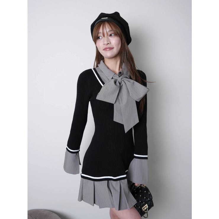 シャツドッキングプリーツワンピース | LIPSERVICE | 詳細画像40 