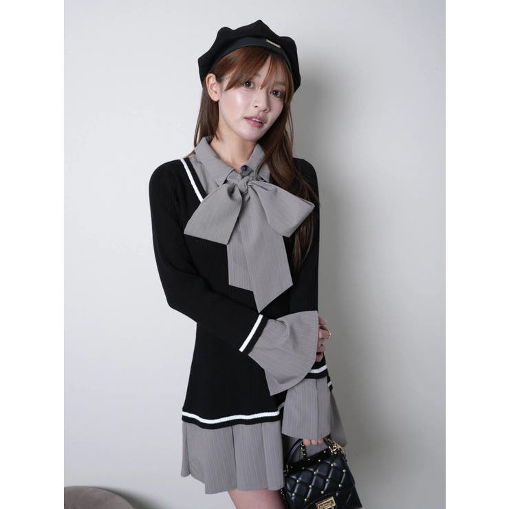 シャツドッキングプリーツワンピース | LIPSERVICE | 詳細画像41 