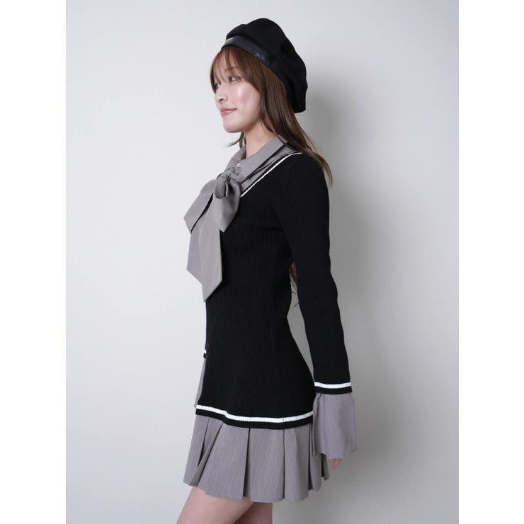 シャツドッキングプリーツワンピース | LIPSERVICE | 詳細画像46 