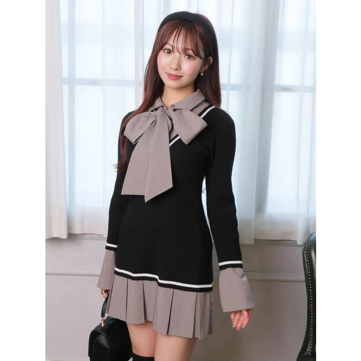 シャツドッキングプリーツワンピース | LIPSERVICE | 詳細画像52 