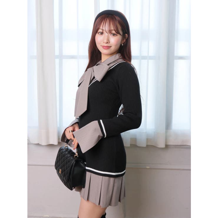 シャツドッキングプリーツワンピース | LIPSERVICE | 詳細画像53 