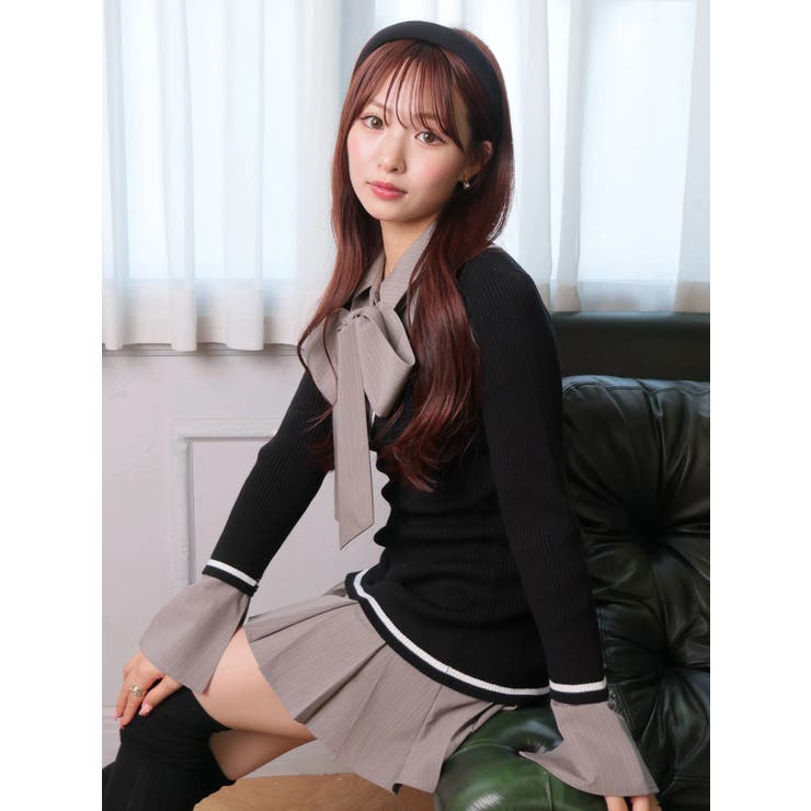 シャツドッキングプリーツワンピース | LIPSERVICE | 詳細画像55 