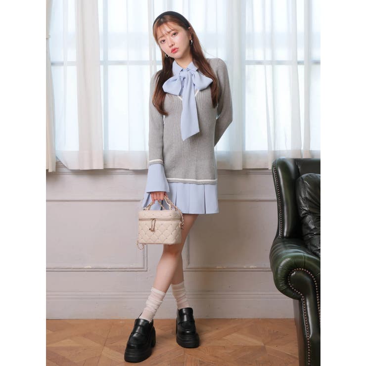 シャツドッキングプリーツワンピース | LIPSERVICE | 詳細画像57 