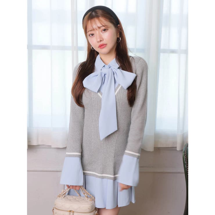 シャツドッキングプリーツワンピース | LIPSERVICE | 詳細画像59 