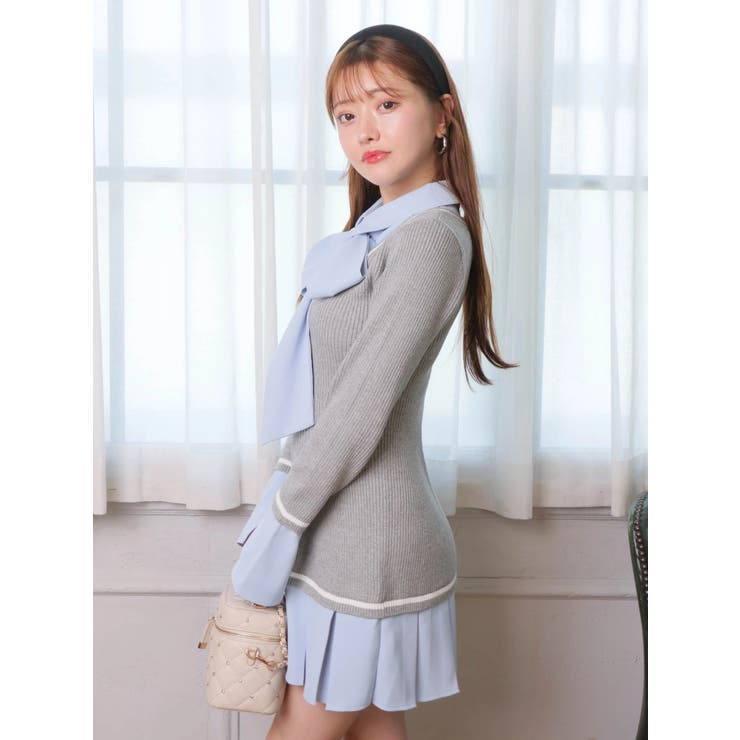 シャツドッキングプリーツワンピース | LIPSERVICE | 詳細画像60 