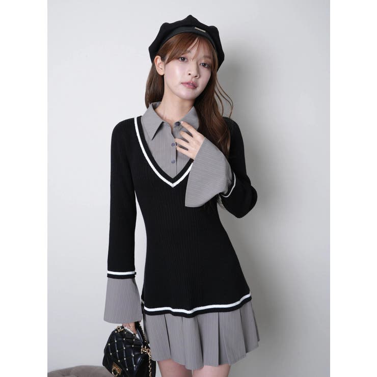 シャツドッキングプリーツワンピース | LIPSERVICE | 詳細画像57 