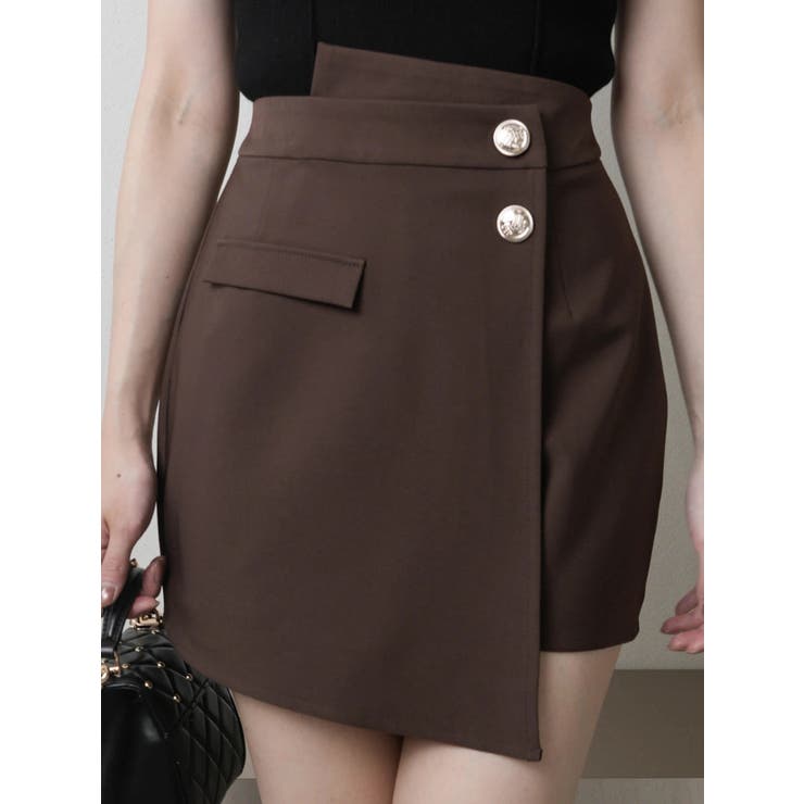 アシメボタンラップショートパンツ | LIPSERVICE | 詳細画像9 