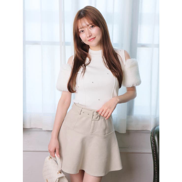 インナーショーパン付ベルトSETフレアスカート | LIPSERVICE | 詳細画像7 