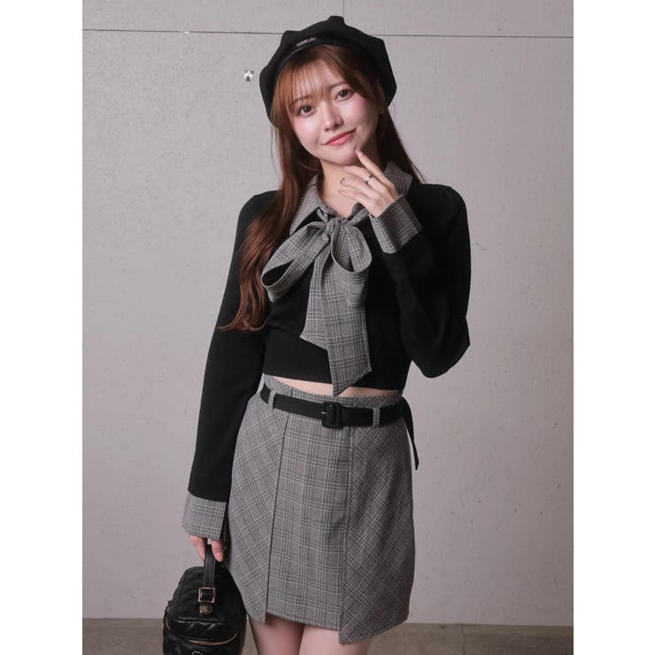 2wayシャツレイヤードニットトップス | LIPSERVICE | 詳細画像63 