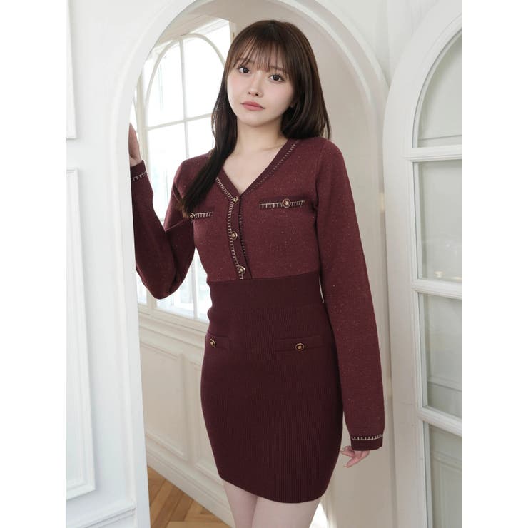 チェーンステッチクラシカルワンピース | LIPSERVICE | 詳細画像15 