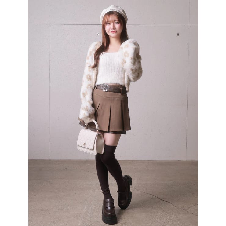 レザーレイヤードプリーツショートパンツ | LIPSERVICE | 詳細画像2 