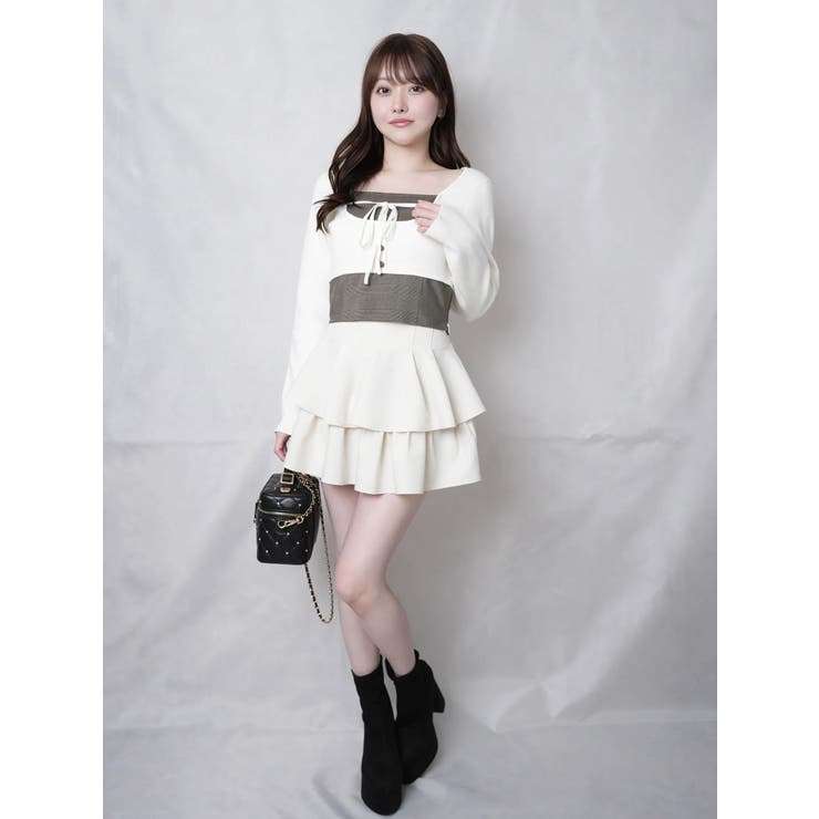 コルセットチェックトップス[品番：LINW0002719]｜LIPSERVICE（リップ