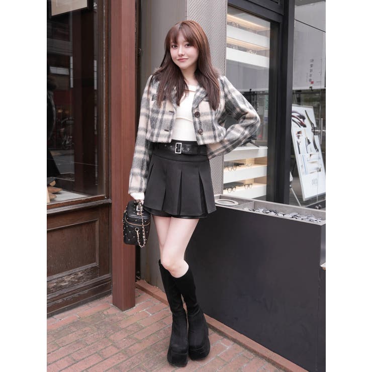 ファーカラーシャギーチェックジャケット | LIPSERVICE | 詳細画像21 