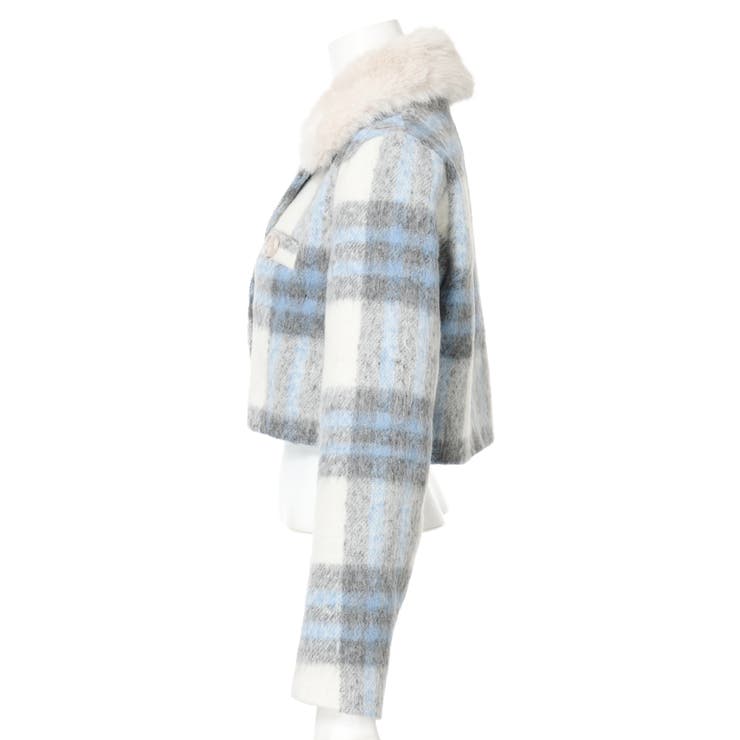 ファーカラーシャギーチェックジャケット | LIPSERVICE | 詳細画像25 