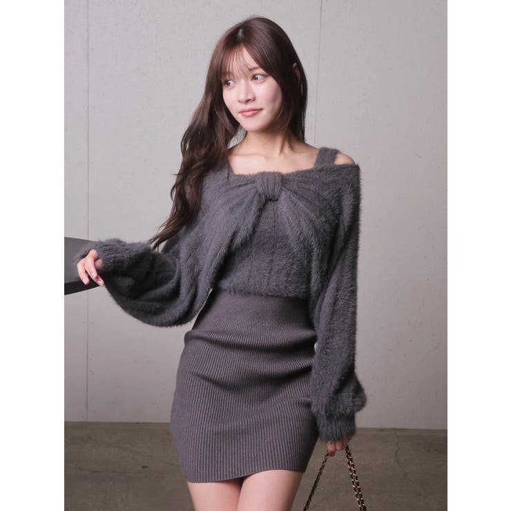 リボンフェザーレイヤードワンピース | LIPSERVICE | 詳細画像24 