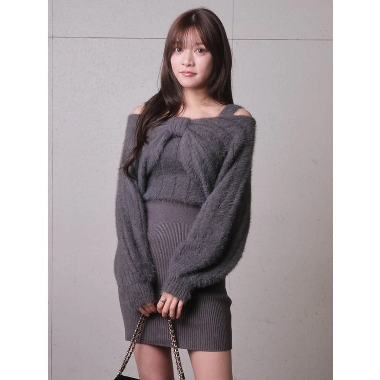 リボンフェザーレイヤードワンピース | LIPSERVICE | 詳細画像27 