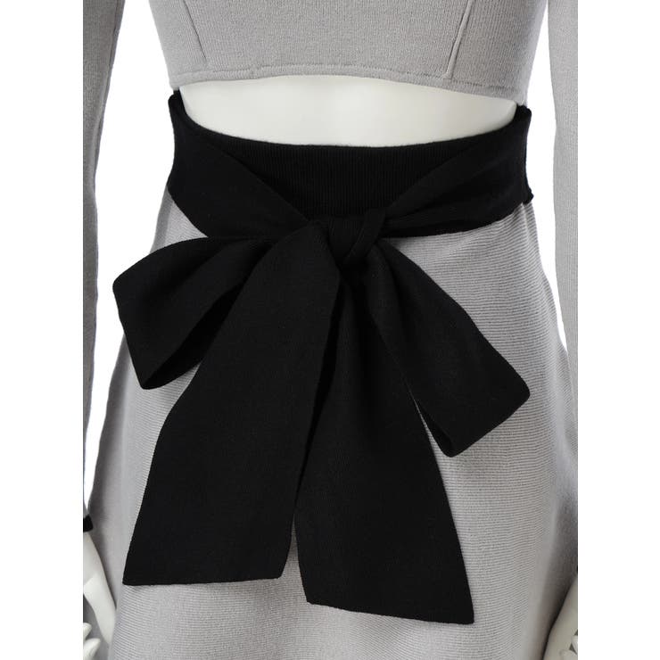 バックリボンバイカラーフレアワンピース | LIPSERVICE | 詳細画像41 